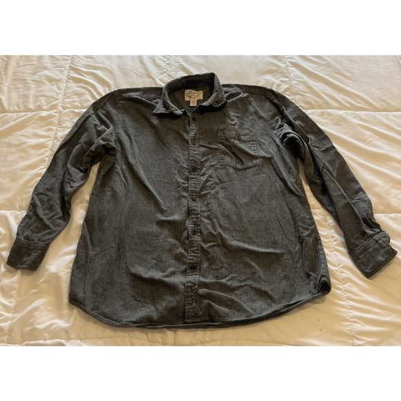 St. John's Bay Men's Gray Black Flannel Classic Fit Button Down Shirt Size XL - Picture 3 of 8